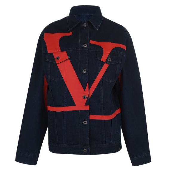 VALENTINO V LOGO DENIM JACKET - I-MAGAZINE.TV