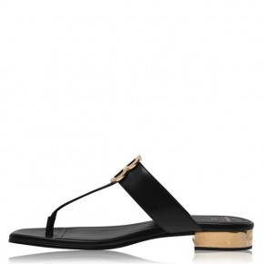 BALMAIN Black and Gold finishing SOFIA SANDALS