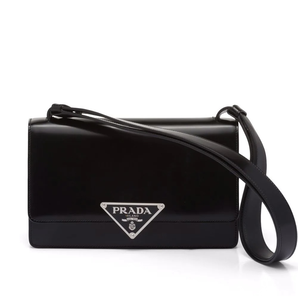 Prada - Women's Triangle Mini-Bag Shoulder Bag - White - Leather