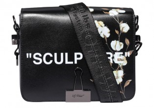 Off White COTTON FLOWER BINDER CLIP Bags