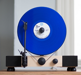 Gramovox vertical turntable floating record design