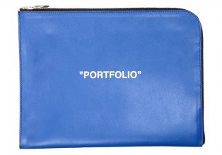 Off White QUOTE PORTFOLIO Zipper Clutch