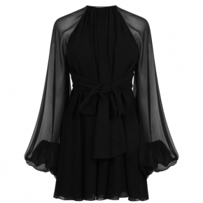 SAINT LAURENT OVERSIZED SLEEVE DRESS