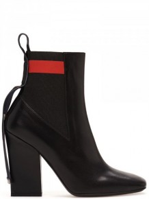 MSGM Black leather high heels boots
