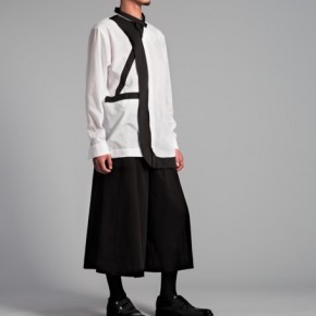Multiple layers jacket in black and white