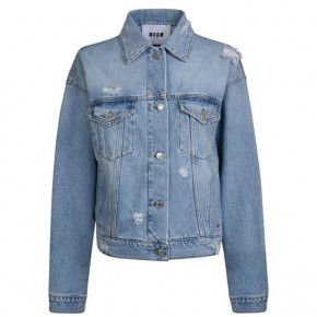 MSGM LOGO DENIM JACKET