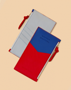 Red Blue Zipped Pouch