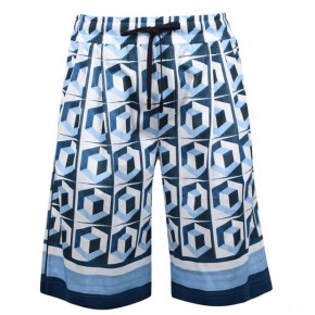 DOLCE AND GABBANA PRINT SHORTS SKY BLUE