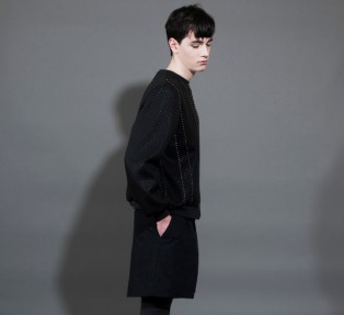 Black Textured Sweatshirt