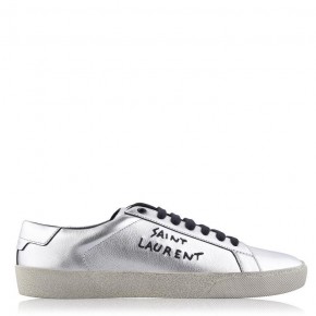 SAINT LAURENT EMBROIDERED SNEAKERS