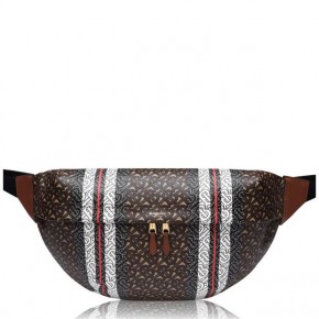 BURBERRY MEDIUM HORSEFERRY brown PRINT BUM BAG