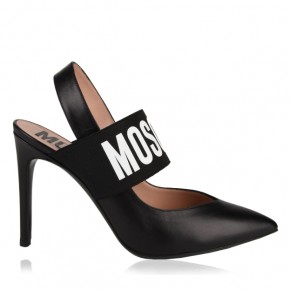 MOSCHINO LOGO SLINGBACK PUMPS