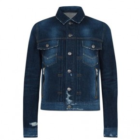 BALMAIN PRINTED DENIM JACKET