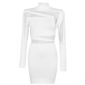 BALMAIN Transparent Panels Knit Dress