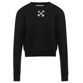 OFF WHITE Arrow Crop Crew Neck Sweatshirt