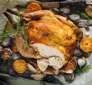 Holiday recipes Roast turkey with friends and family