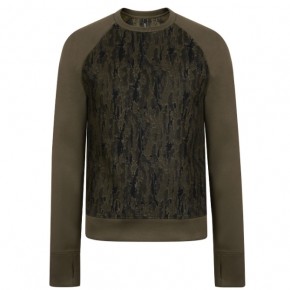 NEIL BARRETT CAMOUFLAGE NEOPRENE LONG SLEEVED SWEATSHIRT