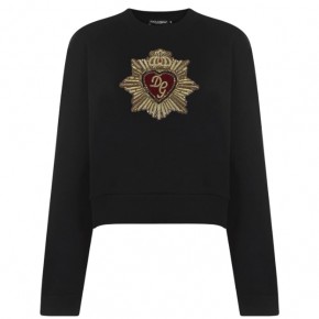 DOLCE AND GABBANA HEART LOGO SWEATSHIRT