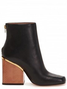 Marni Black leather metal boots