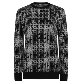 BALMAIN MONO PULLOVER SWEATER