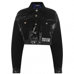 VERSACE JEANS COUTURE CROPPED VINYL JACKET