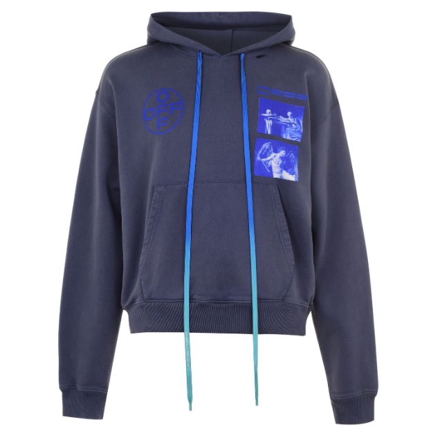 off white blue and purple hoodie