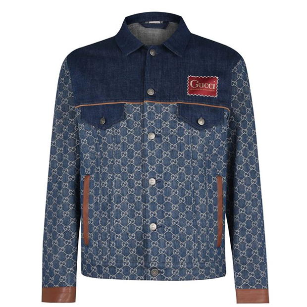 Organic cotton jacquard denim shirt