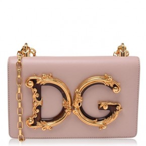 DOLCE AND GABBANA PINK GIRL MINI MESSENGER BAG