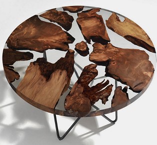 Earth Wood Resin Table by Renzo Matteo Piano