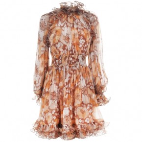 ZIMMERMANN SUPER EIGHT RUFFLED MINI DRESS