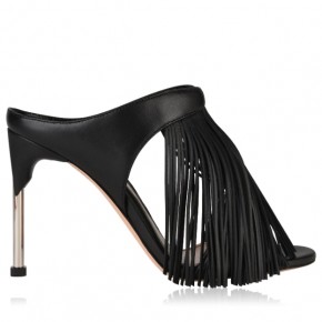 ALEXANDER MCQUEEN PIN HEEL FRINGE SANDAL