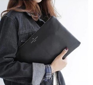 Korean Style leather zipper clutch bag
