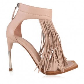 ALEXANDER MCQUEEN FRINGE HEELED SANDALS