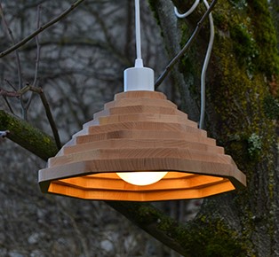 Wood lighting design by French designer Pierrick Romeuf