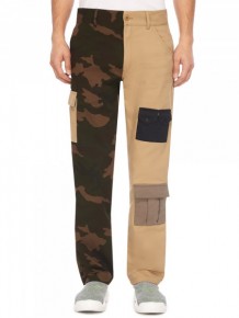 Gosha Rubchinskiy bi-colour cargo trousers