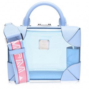 MCM Berlin sky blue shoulder bag