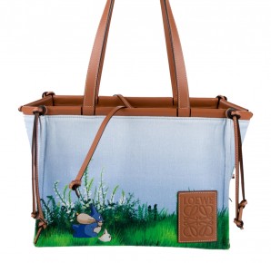 LOEWE Studio Ghibli My Neighbor Totoro Canvas Leather Tote Bag limited edition