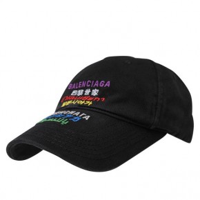 BALENCIAGA LANGUAGES CAP in Black