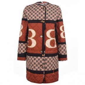 BURBERRY ARCHIVE SCARF PRINT DIAMOND QUILTED COAT